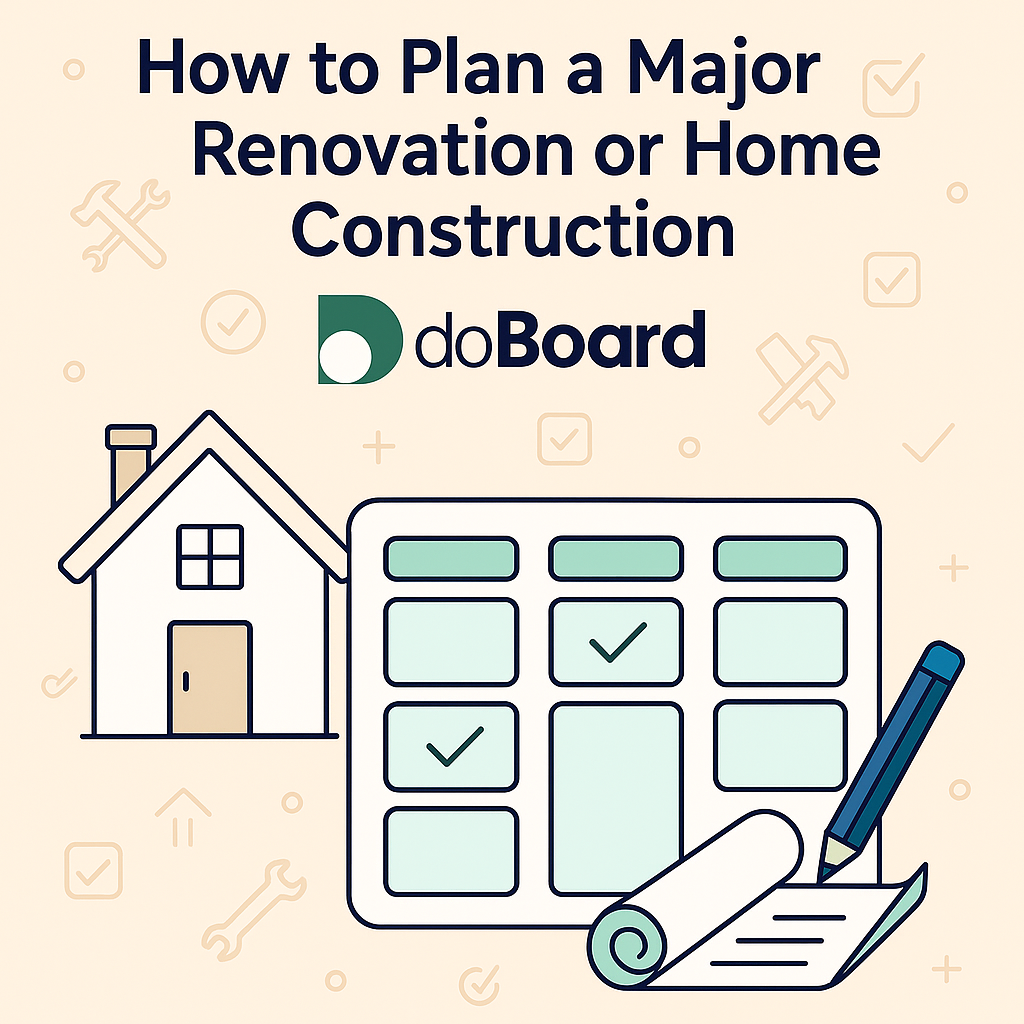 How to plan a major renovation or new home construction with doBoard – Online Project Management system