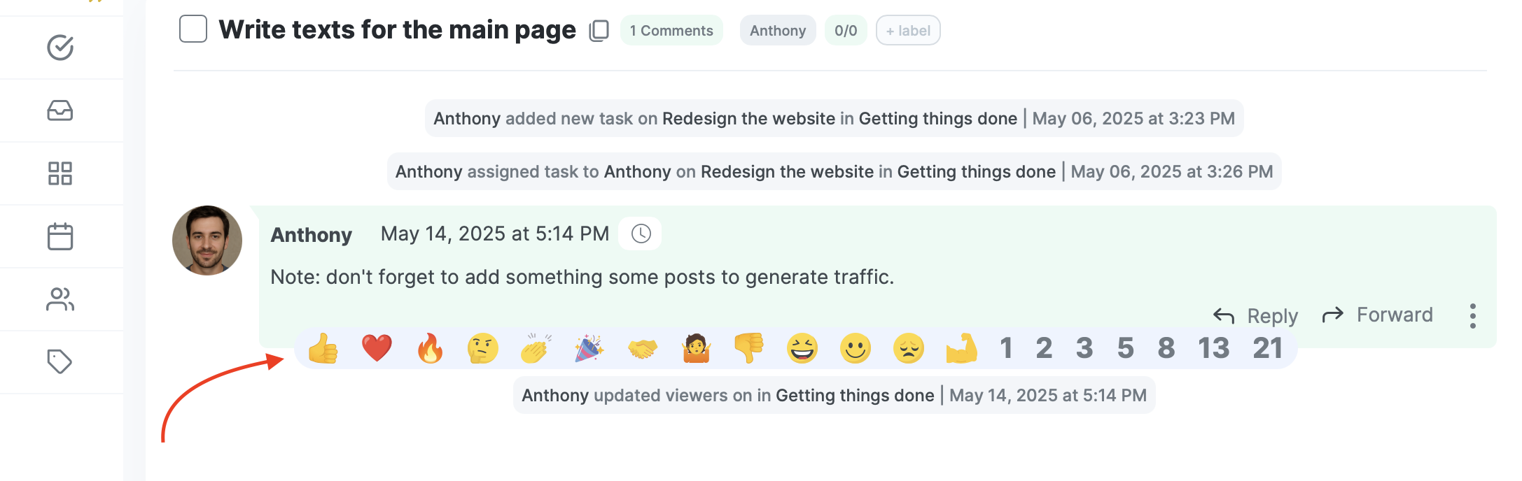Use emoji to stay in touch with your team